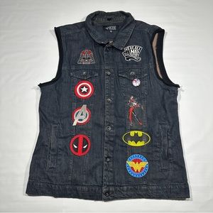 XXX Rude Joker Patch Denim Vest